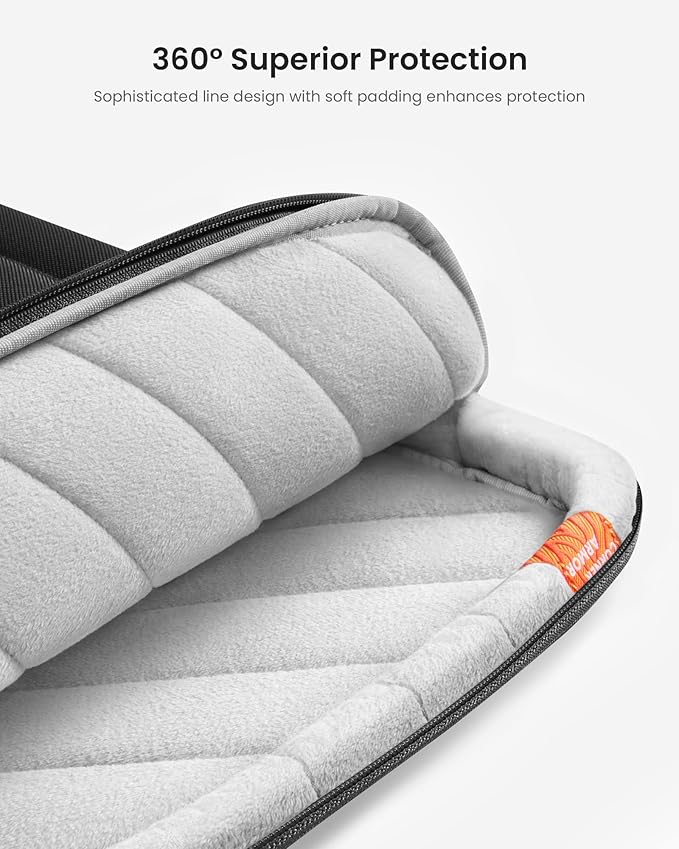 tomtoc 360 Protective Laptop Carrying Case for 2025 13-inch MacBook Air M4/A3240 M3/A3113 M2/A2681 M1/A2337, MacBook Pro M2/A2686 M1/A2337, iPad Pro M4 & iPad Air M3, Water-Resistant Laptop Bag