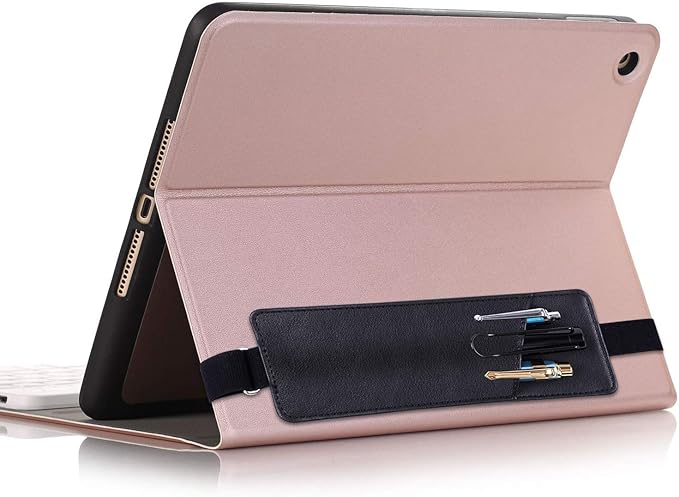 Wisdompro Adjustable Elastic Band Pen Holder, 2 Packs PU Leather Pencil Holder, Pen Sleeve Pouch, Fits for 8" to 11.5" Hardcover Journals, Notebooks, Planners, iPad