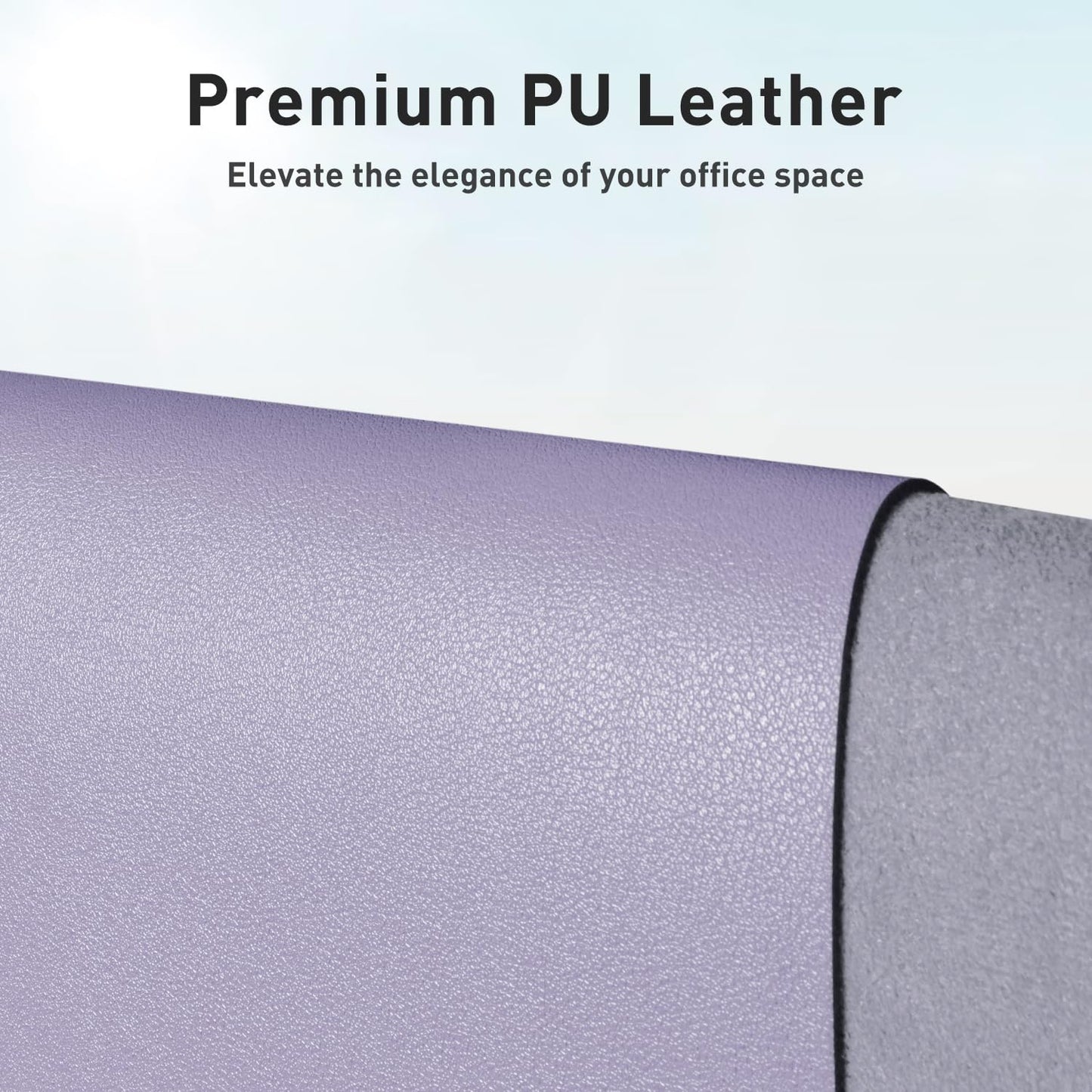Aothia Leather Desk Pad Protector, Mouse Pad, Office Desk Mat, Non-Slip PU Leather Desk Blotter, Laptop Desk Pad, Waterproof Desk Writing Pad for Office and Home (31.5" x 15.7", Lavender)