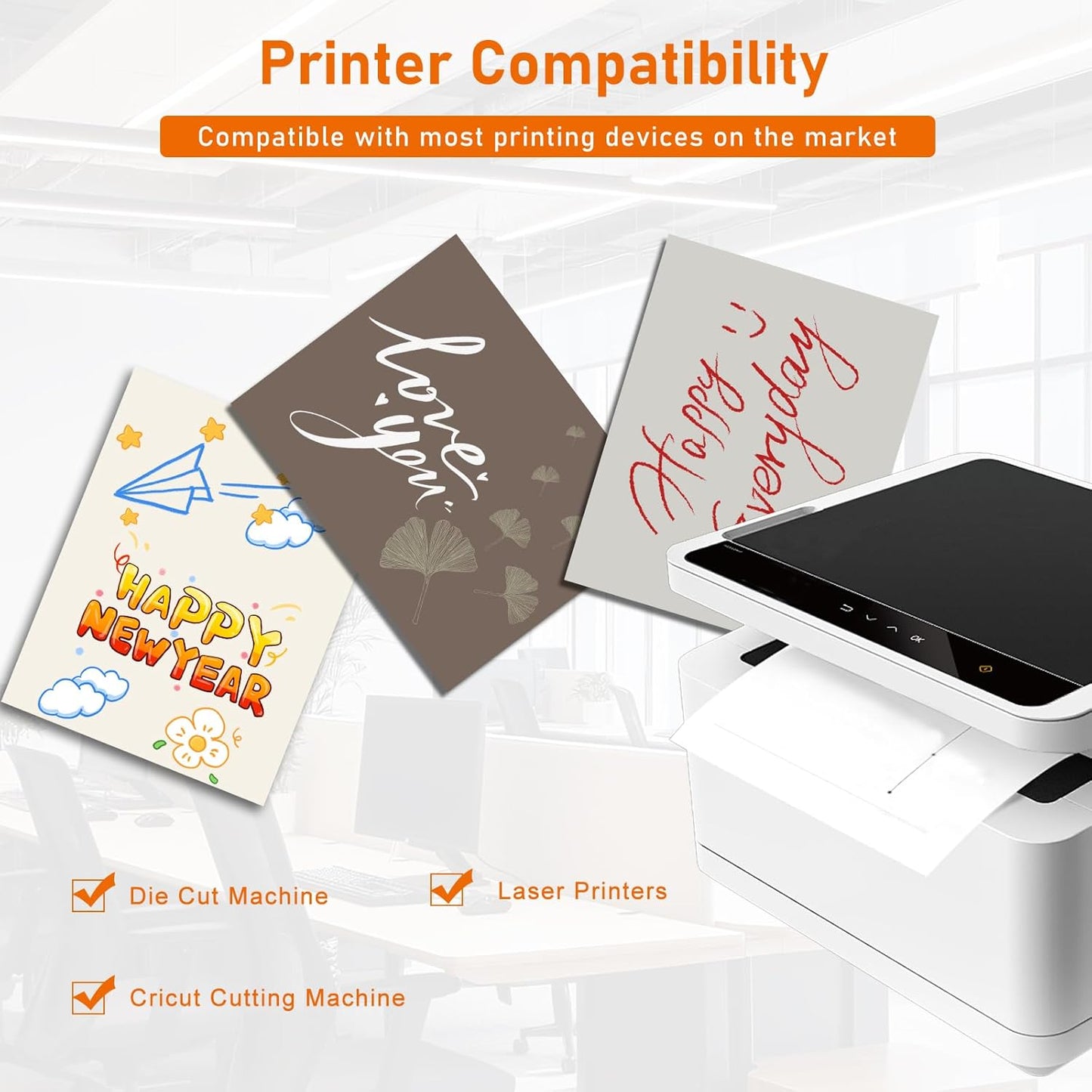 100 Sheets Cream Shimmer Cardstock 8.5 x 11 Off White Paper, 92lb Heavyweight Ivory Paper Card Stock for Business Cards, Invitations, Crafting, Thank You Cards, Making Card, Menus