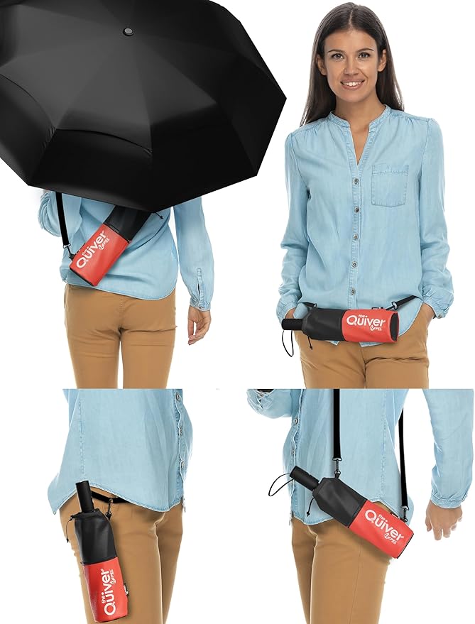 REPEL Windproof Travel Umbrella - Compact & Withstands Winds up to 85MPH , Strongest Premium Auto Folding Umbrella for Rain and Sun - Durable, Light & Portable for Women & Men , Fits Backpack & Cars