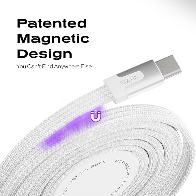 Statik MagStack Watch Charger USB C Cable, Charging Station Compatible with Apple Watch Charger Fast Charging, Clutter-Free Magnetic Charging Dock for SmartWatch, 3FT