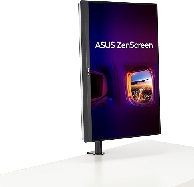 ASUS ZenScreen 27” 1440P Transportable Monitor (MB27ACF) - QHD (2560 x 1440), IPS, 100Hz, USB-C PD 70W, Speakers, Carrying Handle, Kickstand, C-clamp, Sub-woofer, 2.1 Channel Audio, 3 yr Warranty
