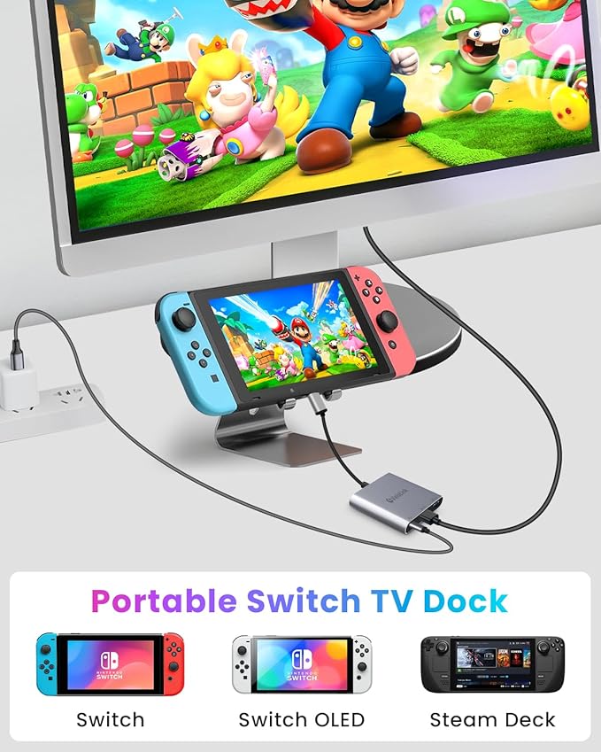 USB c to Hdmi Adapter 4k120Hz,Usbc HDMI with PD Charger HDMI to USBC Adapter, USB C Hub Multiport AV Converter Compatible with MacBook,Laptops, Switch 4K120Hz