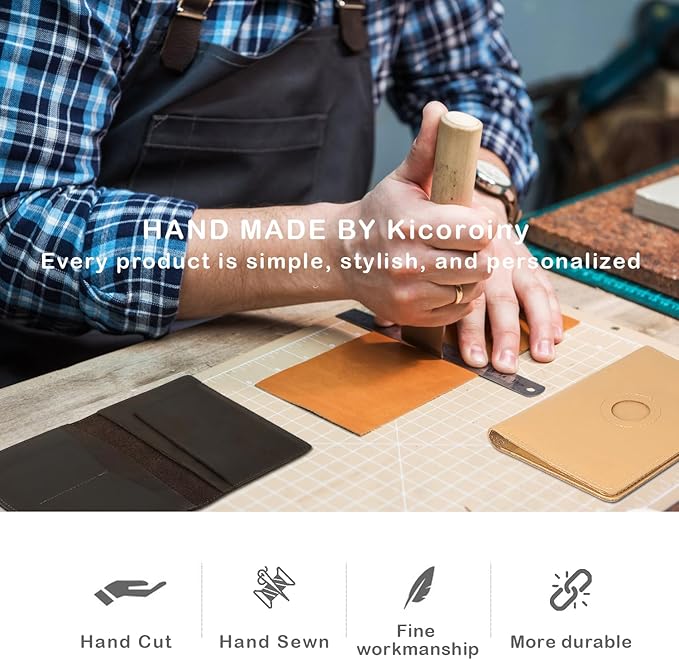 Airtag Passport Holder for Women Men Travel, Real Leather Passport Wallet, Handmade Passport Cover Case with Airtag Slot, Travel Must Haves Essentials Accessories Birthday Gifts (Crazy Horse, Purple)