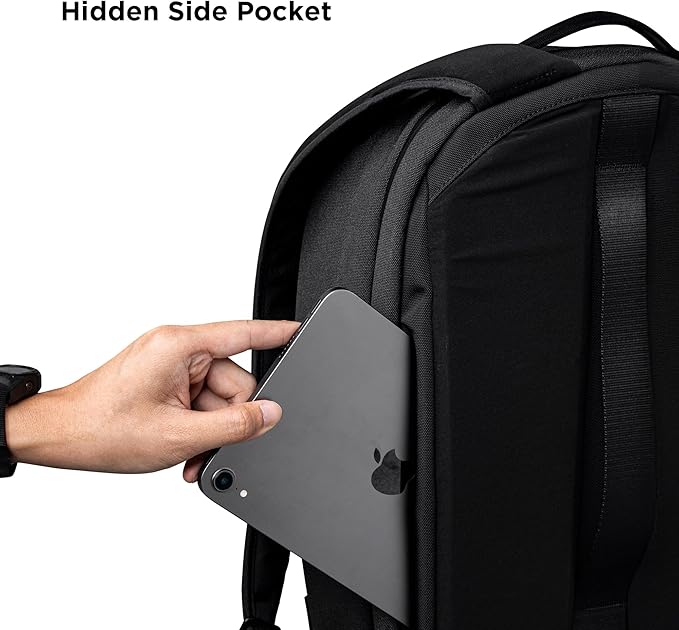 ALPAKA Metro Backpack Pro for Men 24L - Fits 15.6" Laptop Business Travel Backpack with YKK Zippers, MOD Key Leash & Luggage Pass-through, Durable Padded and Weatherproof Work Bag,Axoflux 600D (Black)