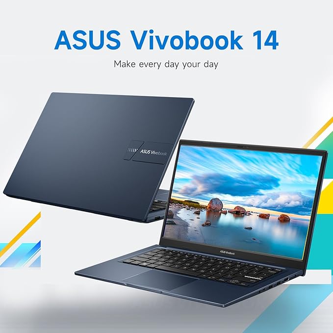 ASUS Vivobook 14X X1404VA-I512256 Laptop, 14" FHD 1920 * 1080, Intel Core i5-1334U,16GB DDR4 RAM, 512GB SSD, Wi-Fi 5, W11 Home, HDMI, Bundle with PCO Laptop Cooler