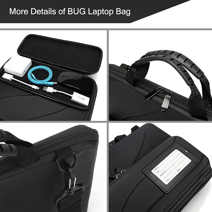 Laptop Case Hard Shell Laptop Bag for Men Women with Shoulder Strap