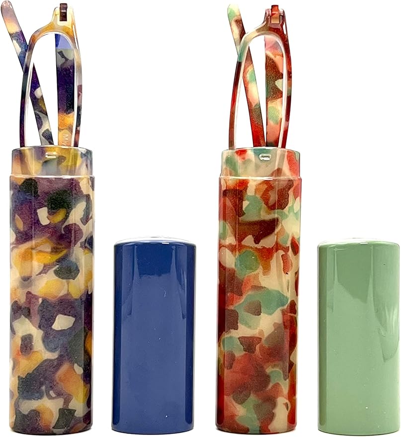 Women Reading Glasses Men Blue Light Blocking Anti Eyestrain Slim Computer Reader Tube Small Glass Thin Compact