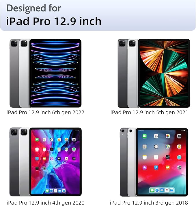 2 Pack Magnetic Screen Protector for iPad Pro 12.9 Inch 2018-2022, Feel Like Writing Drawing On Paper, Removable Matte Anti Glare