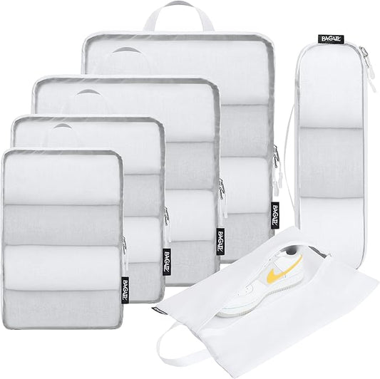 BAGAIL 6 Set Ultralight Compression Packing Cubes Packing Organizer for Travel Accessories Luggage Suitcase Backpack