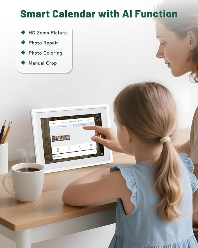 Digital Wall Calendar with Touchscreen, 10 inch Smart Calendar, Electronic Calendar for Family, WiFi Family digital calendar Chore Chart, Wall Planner, WiFi Digital Picture Frame