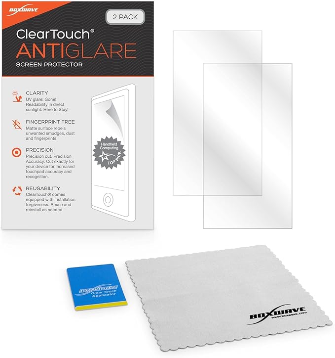 BoxWave Screen Protector Compatible with Boogie Board Blackboard Smart Scan Reusable Notebook - ClearTouch Anti-Glare (2-Pack), Anti-Fingerprint Matte Film Skin