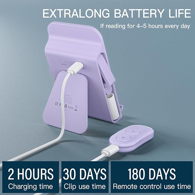 Remote Control Page Turner and Stand for Kindle Paperwhite Oasis eReaders,Clicker Page Turner Forward and Backward,Kindle Accessories for iPhone,iPad,Tablets Reading,Camera Video Record &Selfie