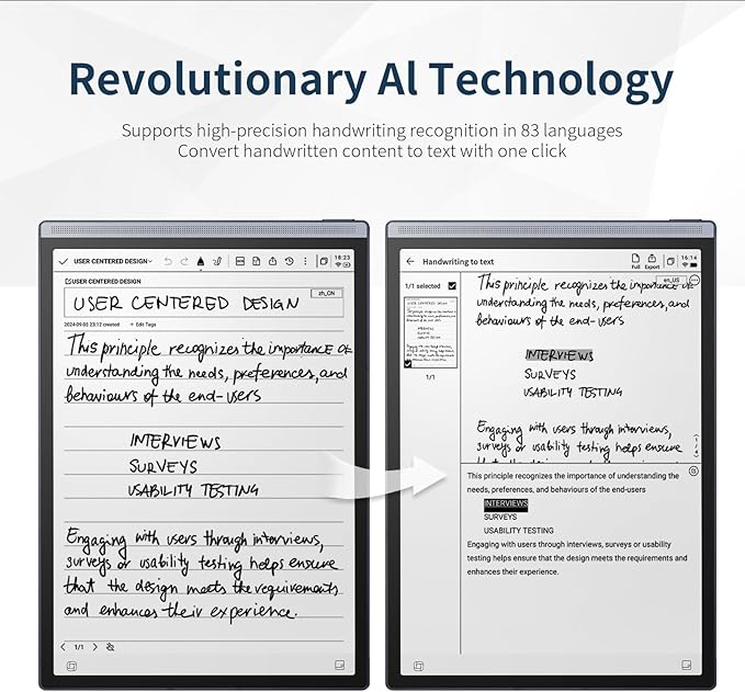 iFLYTEK AINOTE Air 2, 8.2-inch AI Note-Taking Tablet E Ink Tablet with24 Level Adjustable Light,Electronic Notebook with Pen,Voice-to-Text Transcription, Multi-Languages Chatgpt Support