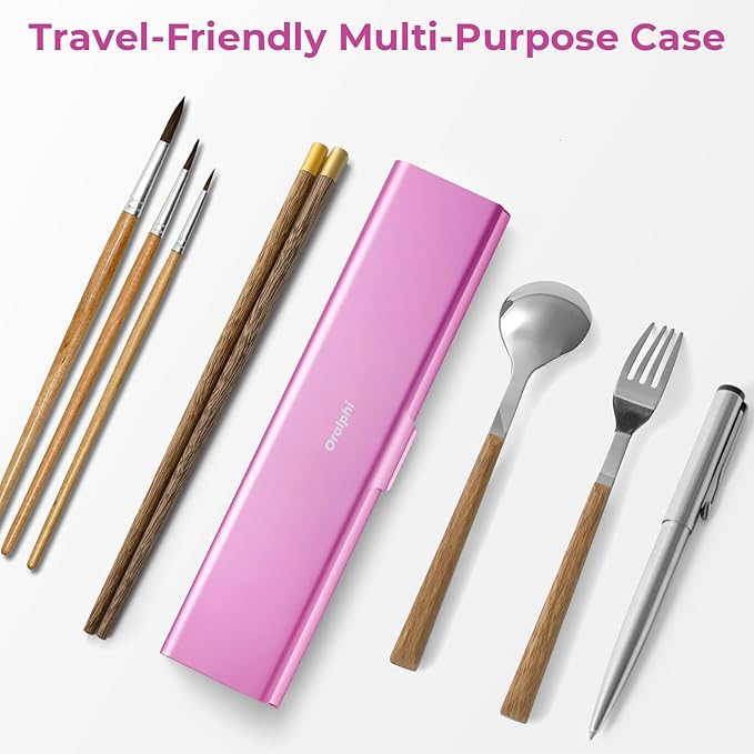 Wider Aluminum Toothbrush Travel Case, Portable Travel Toothbrush Holder, Durable Manual Toothbrush Box Container for Traveling, Bathroom, Camping, Business Trip, Pink