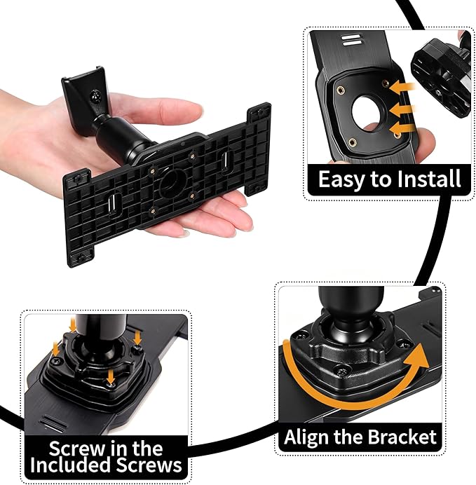 Dash Cam Mirror Mount, Rear View Mirror Dash Cam Mount Back Plate Panel Kit for 5.5" - 12" Rearview Mirror Dash Cams