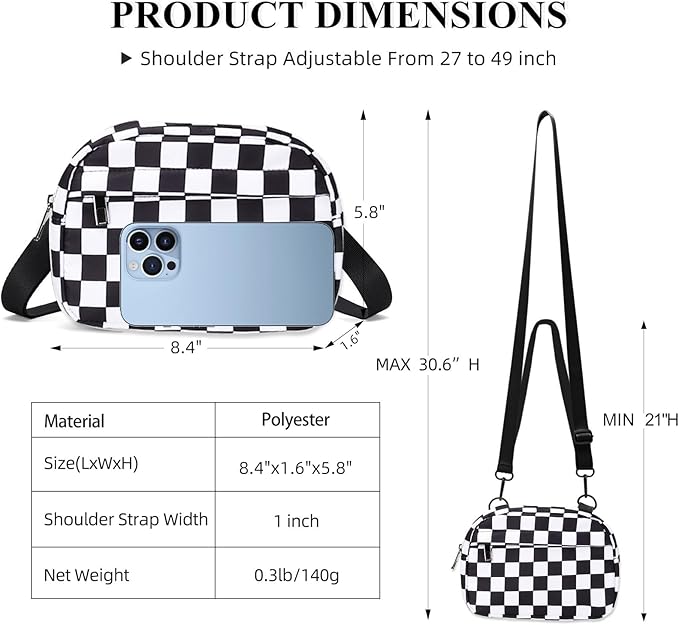 MAXTOP Small Crossbody Bags for Women Belt Bag Fanny Pack with Adjustable Strap