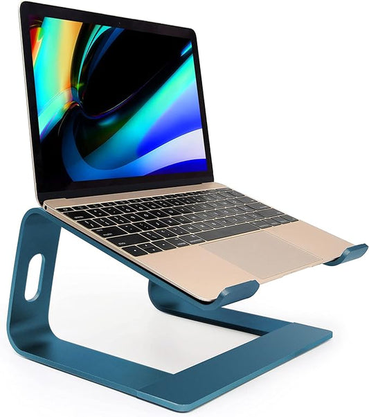 Laptop Stand,Ergonomic Aluminum Laptop Mount,Detachable Laptop Riser,Notebook Holder Compatible with MacBook Pro/Air HP Lenovo Samsung,Dell,All 10-17.3" Laptops (Deep Sea Blue)