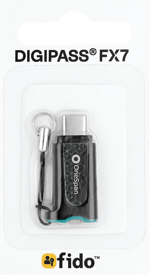 OneSpan DIGIPASS® FX7 Two-Factor authentication (2FA) Security Key, Connect via USB-C FIDO Certified - FIDO2, Protect Accounts Online, Passwordless Authentication, Secure Passkey, Phishing Resistent