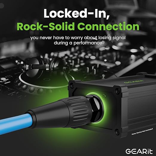 GEARit Shielded CAT6 Ethercon Cable (25 Feet) Professional Audio & Lighting RJ45 EtherCON-Compatible Cable for Studio, Stage, Concerts - 25ft Blue