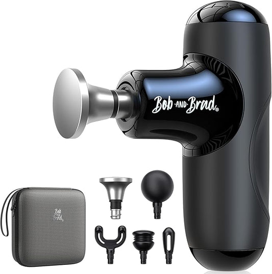 BOB AND BRAD Q2 Max Mini Massage Gun with Metal Head, Pocket-Sized Deep Tissue Massager Gun for Athletes, Professional Portable Percussion Muscle Massager Gun