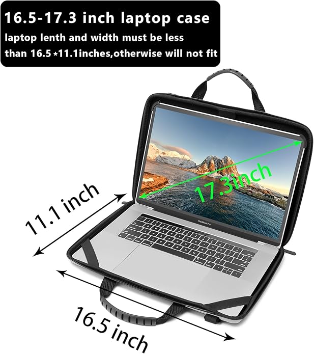 Laptop Case Hard Shell Laptop Bag for Men Women with Shoulder Strap