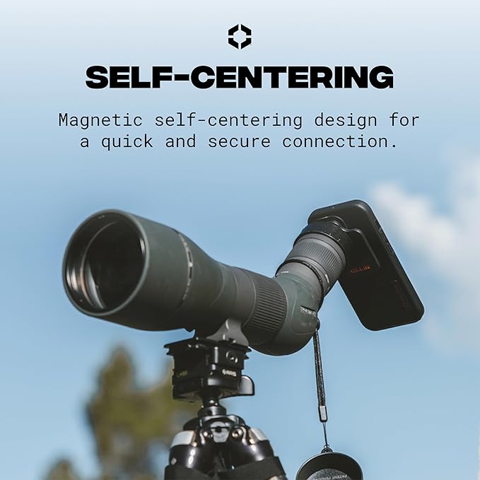 OLLIN Snapshot Spotter Adapter - Magnetic Eye Piece for Spotting Scopes, Attachment for Smartphone Digiscoping, Hunting, Wildlife Photography Compatible with, Swarovski, Kowa