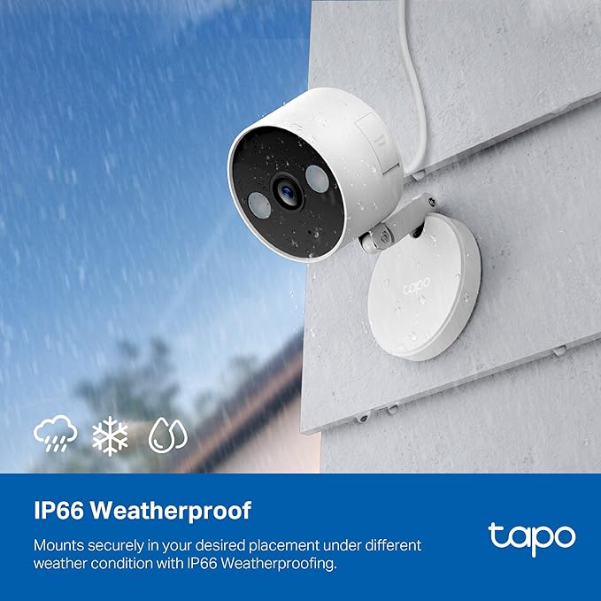 Tapo by TP-Link 2K QHD Security Camera Indoor/Outdoor, 2024 PCMag Editor's Choice, Color Night Vision, Free Person/Pet/Vehicle Detection, Baby Monitor, Local/Cloud Storage, IP66, Dual-Spotlight(C120)