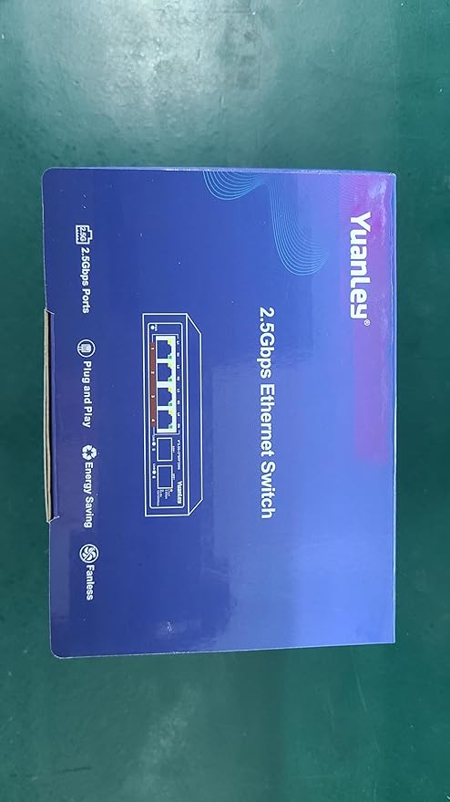 6 Port 2.5G Unmanaged Ethernet Switch, 4 x 2.5G Base-T Ports, 2 x 10G SFP, Compatible with 100/1000/2500Mbps, VLAN, Fanless, Desktop/Wall Mount YuanLey 2.5Gbe Network Switch for Wireless AP, NAS, PC