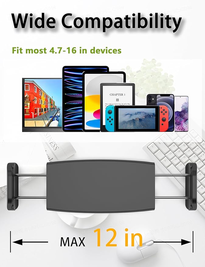MAGIPEA Tablet Stand and Holder, Adjustable Bendable Holder for Desk, Stable, Compatible with Ipad Pro 12.9, 11, 10.2, Mini, Kindle, Switch, Nexus, Tab, Portable Screen and Most 4.7-16" Devices