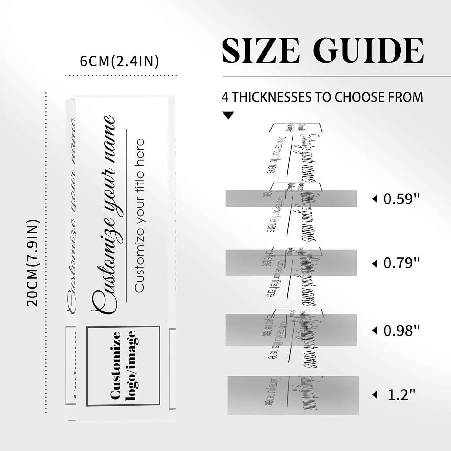 Custom Office Name Plate for Desk, Desk Name Plate Personalized, Personalized Gifts for Women, Appreciation Gifts for Employee Coworkers Boss Teacher, Office Accessories (Logo/Image)