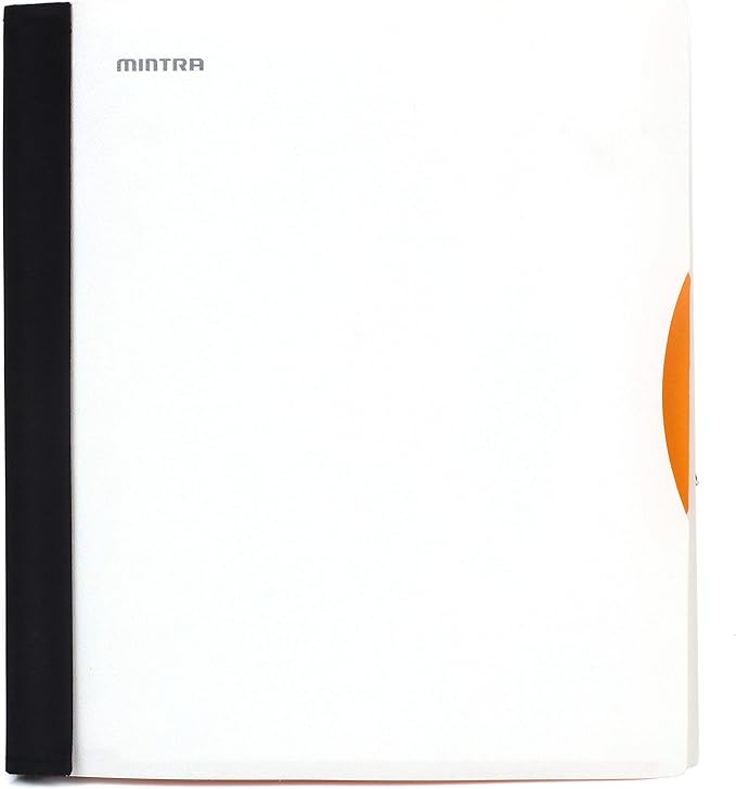 Mintra Office Durable PREMIUM Spiral Notebook, ((White, 1 Subject, 8.5in x 11in)), Fabric Covered Coils, No Snags, Removable Adjustable Pocket Dividers, Ruler, Organization, Customizable