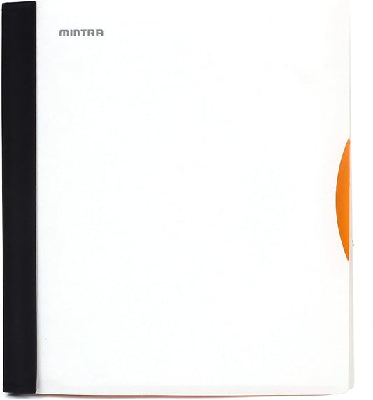 Mintra Office Durable PREMIUM Spiral Notebook, ((White, 1 Subject, 8.5in x 11in)), Fabric Covered Coils, No Snags, Removable Adjustable Pocket Dividers, Ruler, Organization, Customizable