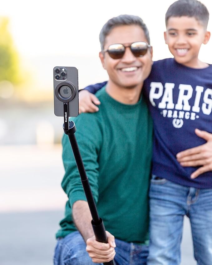 KraftGeek Magnetic Phone Tripod for iPhone MagSafe, 64" Selfie Stick Cell Phone Tirpod Stand for Video Recording, Vlogging & Content Creation