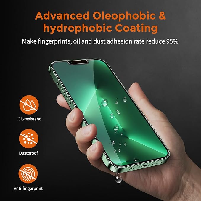 UNBREAKcable 3-Pack Screen Protector for iPhone 13 Pro Max/iPhone 14 Plus, Double Shatterproof Tempered Glass [Easy Installation] [9H Hardness] [99.99% HD Clear] [Case Friendly] for iPhone 6.7 inch