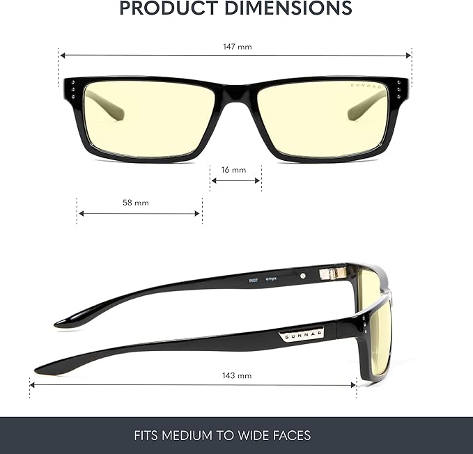 GUNNAR - Premium Gaming and Computer Glasses - Blocks Blue Light - Riot