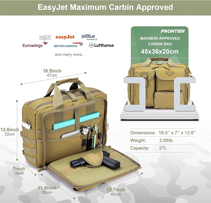 Stypos Tactical Messenger Bag Briefcase for Man Military Laptop Bag 14 Inch/15.6 Inch /17.3 Inch Messenger Shoulder Work Bag