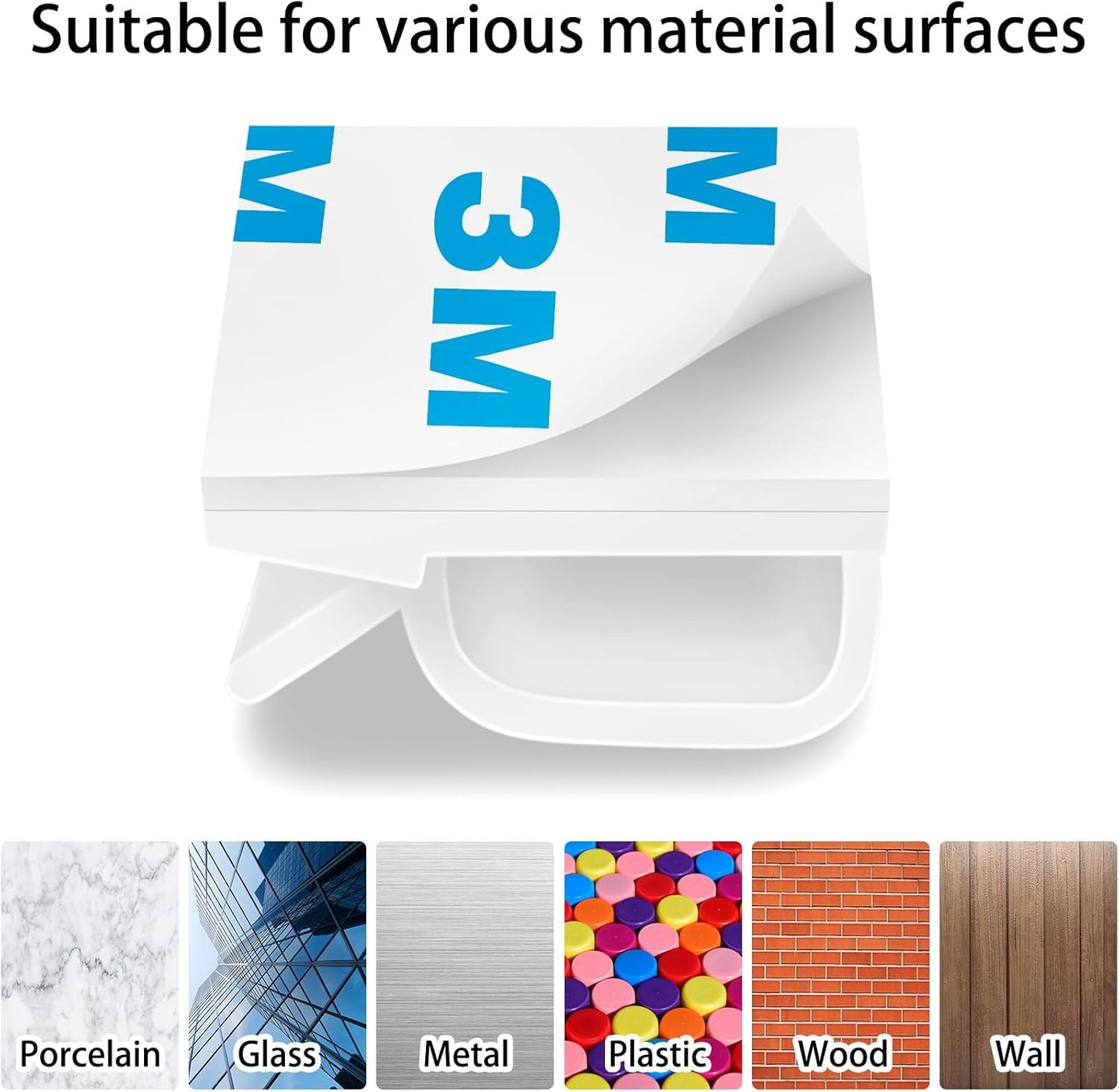 65 Pcs Cable Clips, Adhesive Cable Organizer Cord Holder Wire Clip Wire Management Self Adhesive Hooks Wire Holder for Office, Home(White, 65PCS-Large)