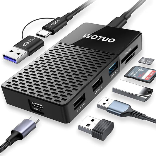 All-in-One Portable SSD 1TB, Up to 1050MB/s, USB-C External Solid-State Drive with Multi-Port USB 3.2 Hub and SD/TF Card Reader. Docking Station with iPhone 17/PC/Laptop/Mac/Windows/Android/iOS.