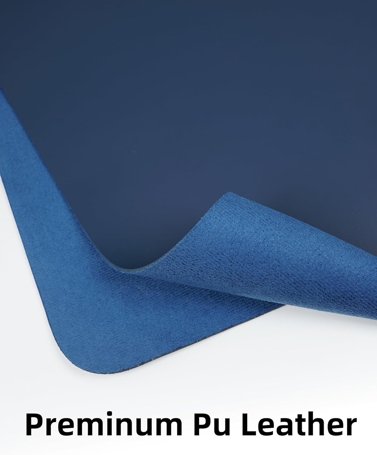 Leather Desk Pad Blotter,Mouse Pad,Office Desk Mat, Non-Slip PU Leather Desk mat,Large Desk mat,Waterproof Keyboard mat for Office/Home/Decor (Midnight Blue,48" x 24")