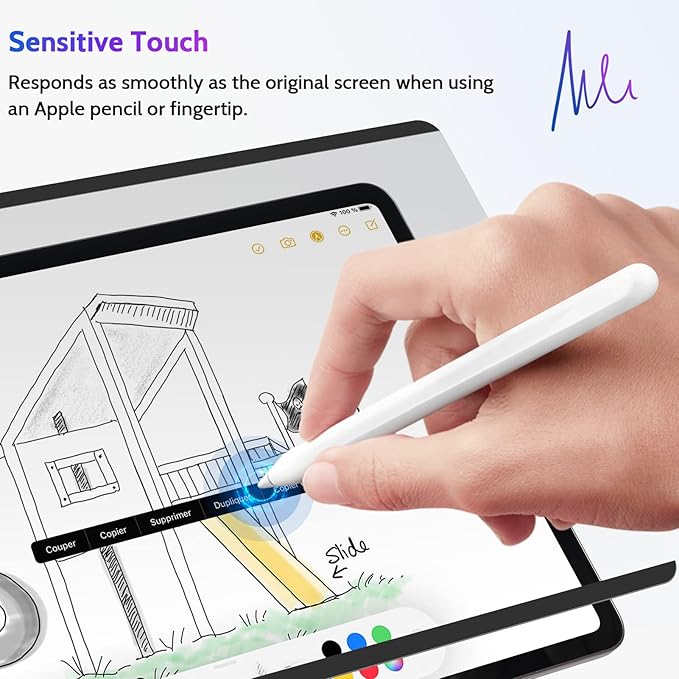 Magnetic Privacy Screen Protector for iPad Air 5th 4th Generation & iPad Pro 11(2018-2022), Removable Anti Blue Light Glare Spy Private Filter, Black Security Screen