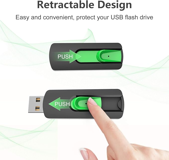 Aiibe 64 GB Flash Drive USB Flash Drive 64GB Thumb Drive USB 2.0 Memory Stick Zip Drive Backup Jump Drive Single 64GB 64G USB Drive for PC Laptop