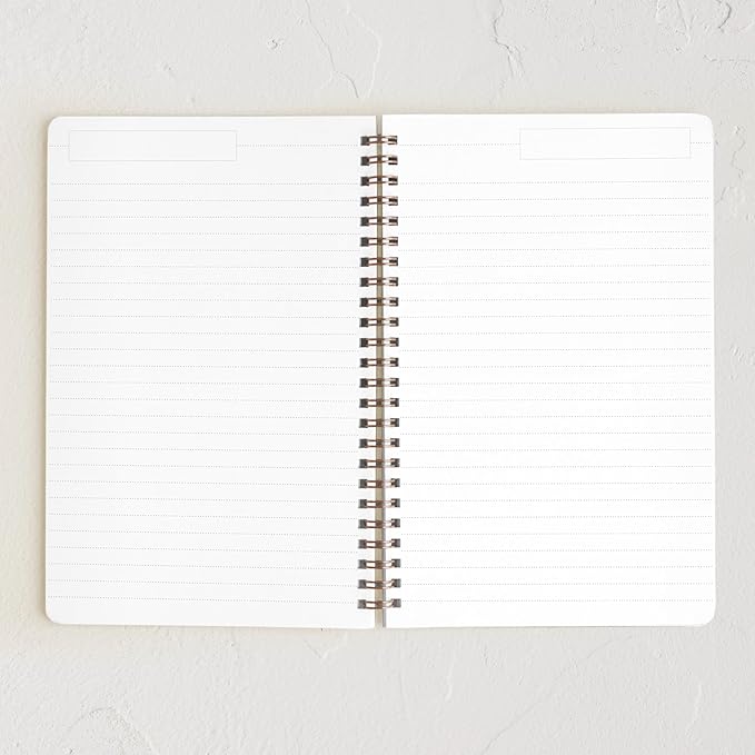 Minted Black Bow Notebook, Writing Journal for Notes & Journaling, Durable Paper Cover, Modern, Colorful & Simple Spiral Bound Journal Notebook with 160 Lined Pages, 5.5" x 8.5"