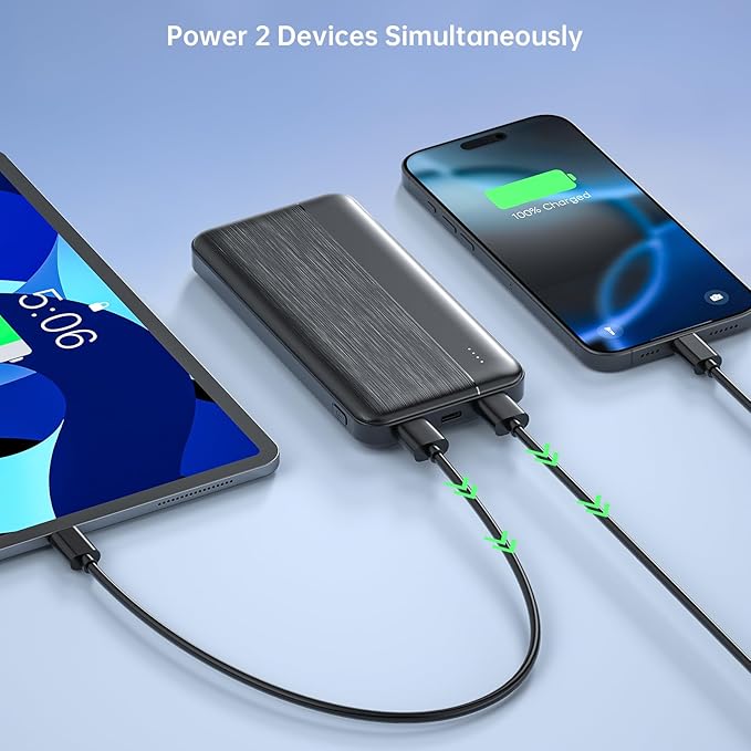 Heated Vest Battery Pack 5V 2A 10000mAh 2 Pack Power Bank Fits for DR.Prepare/KOVNLO/TIDEWE Electric Heating Jacket/Stadium Seat Cushion/Coat/Blanket External Portable Charger for iPhone, Tablet