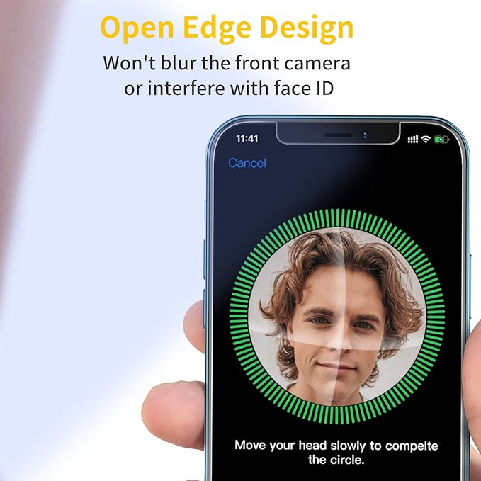 UNBREAKcable 3-Pack Screen Protector for iPhone 12 Pro Max, Double Shatterproof Tempered Glass [Easy Installation] [9H Hardness] [99.99% HD Clear] [Case Friendly] for iPhone 6.7 inch