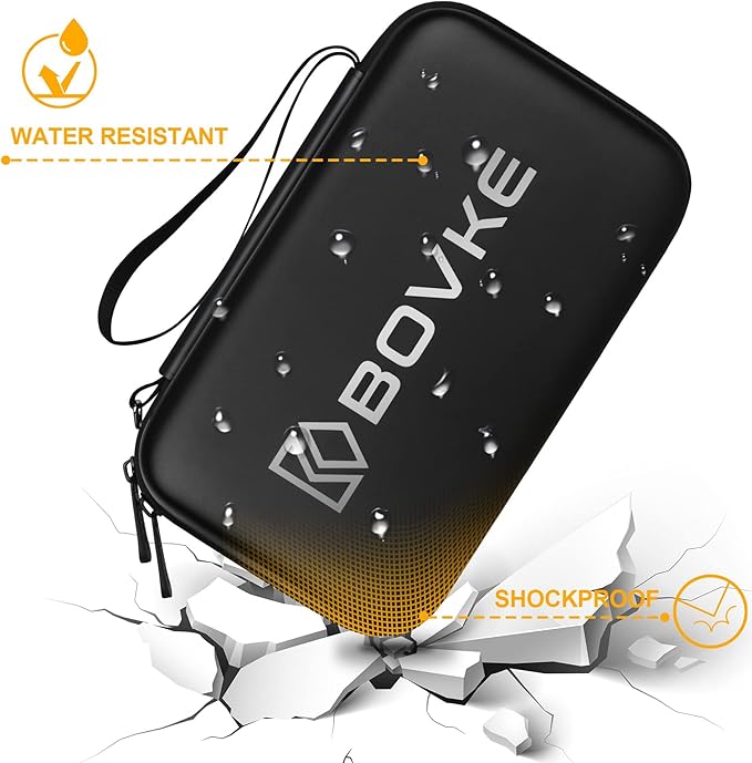 BOVKE Travel Cable Organizer Hard Protective Case