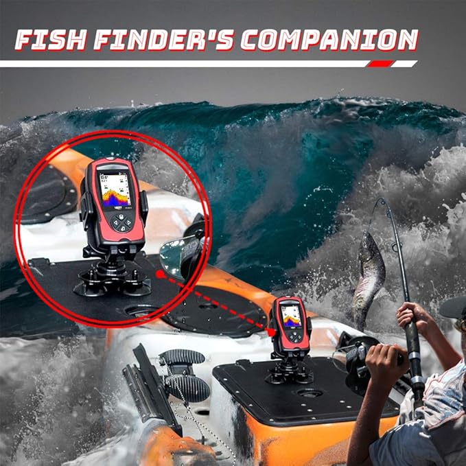 LUCKY Dashboard Universal Car Phone Mount Veichle Suction Cup Mount Holder, Fish Finder GPS Cup Holder Mount for Boat Canoe Kayak Truck Marine Fishing
