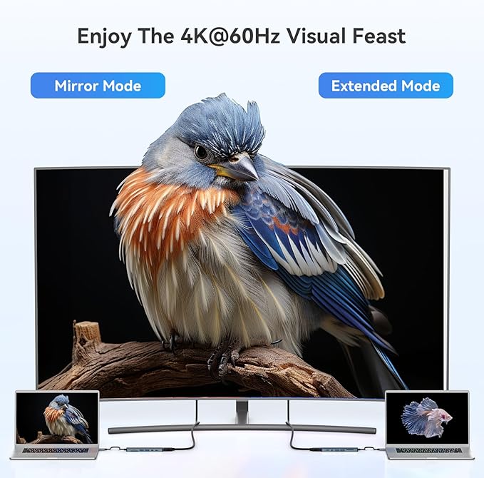 USB C Hub HDMI Adapter for MacBook Pro/Air, MOKiN 7 in 1 USB C Dongle with HDMI, SD/TF Card Reader, USB C Data Port,100W PD, and 2 USB 3.0 Compatible for MacBook Pro/Air, Dell XPS, Lenovo Thinkpad.