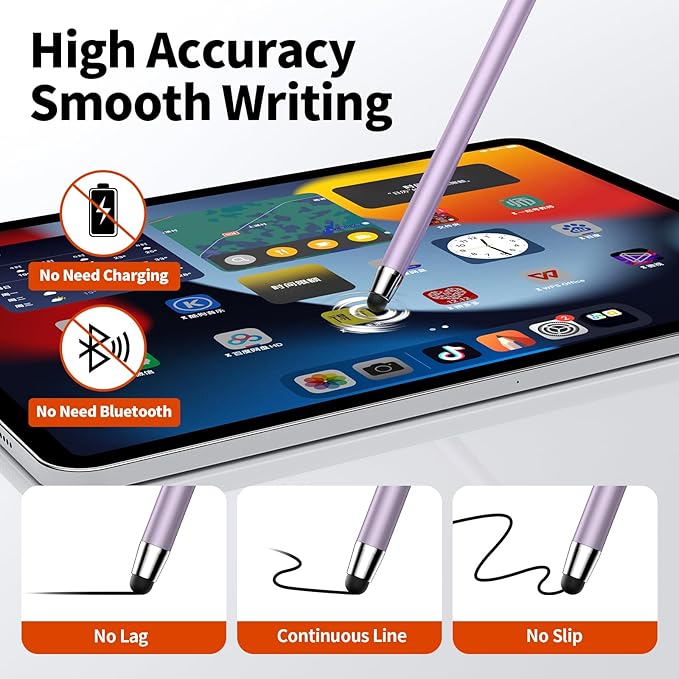 10 PCS Stylus,Stylus Pen for Touchscreen,Stylus 2-in-1 High Sensitivity & Precision Suitable for Touch Screens of iPhone/ipad/Android Tablets(10 Stylus Pen + 20 Tips)